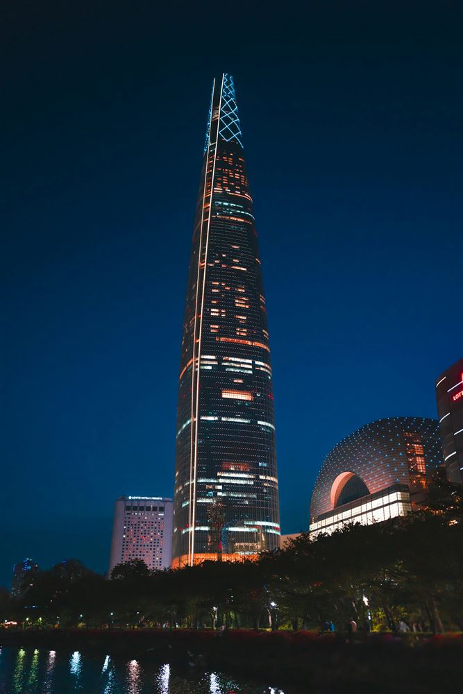 Lotte World Tower night skyline
